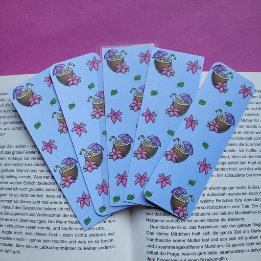Standard-Lesezeichen „Kokosdrink“ - Sommerliche Lesefreude für dein Lieblingsbuch 🥥📚☀️✨