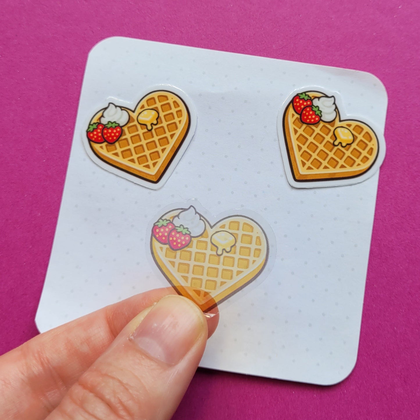 Sticker „Sommerwaffel“ - Süße Sommerstimmung zum Aufkleben 🧇🍓📚☀️✨
