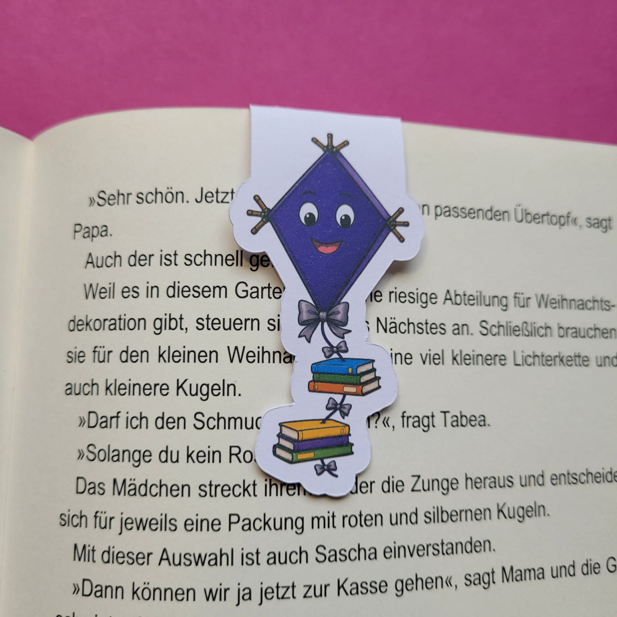 Magnet-Lesezeichen „Bücherdrachen“ 🐉📚🎏