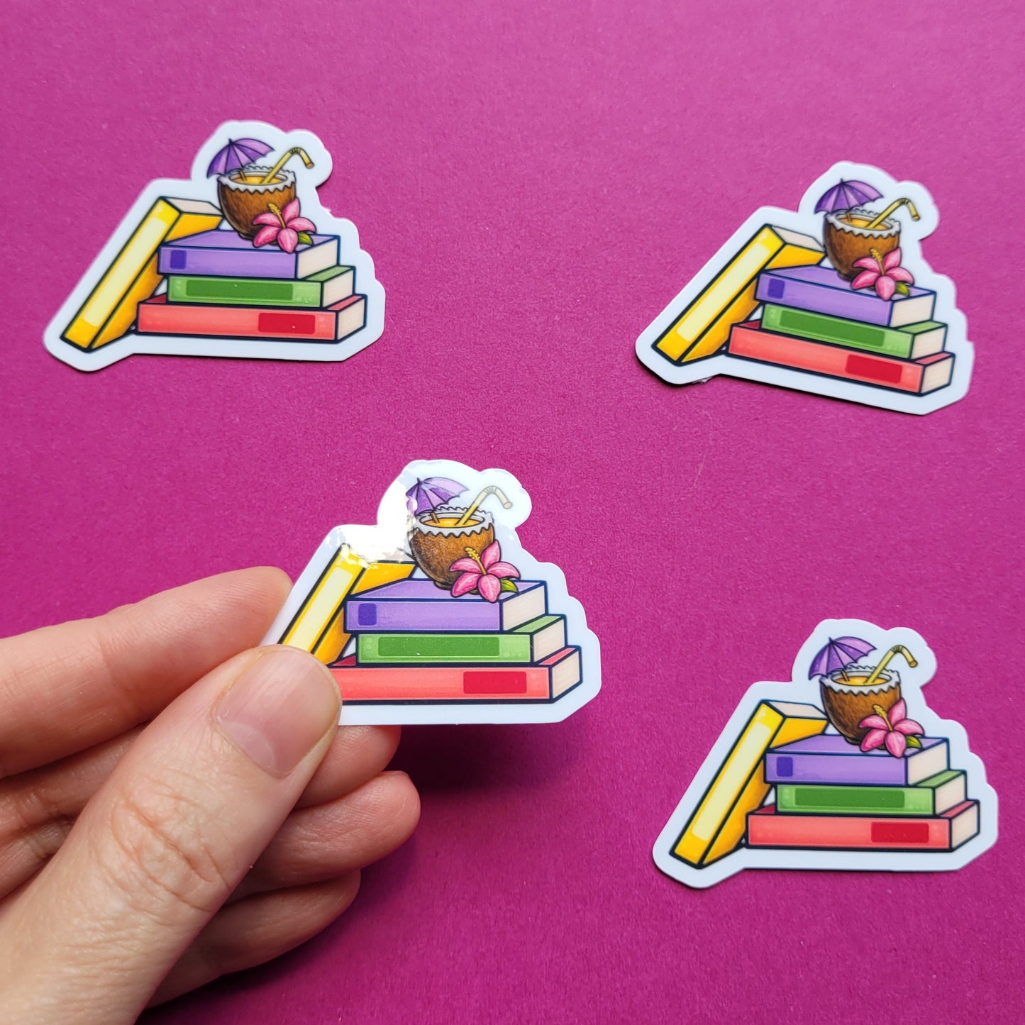Sticker „Sommerbücher“ - Urlaubsfeeling für deine Lieblingsgegenstände 📚🥥☀️✨