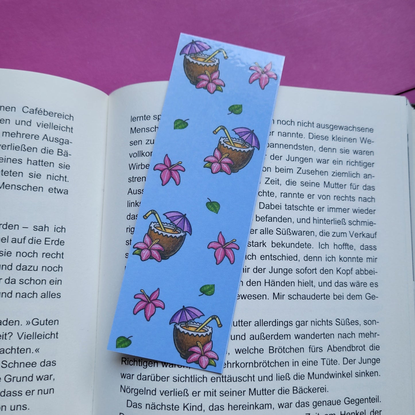 Standard-Lesezeichen „Kokosdrink“ - Sommerliche Lesefreude für dein Lieblingsbuch 🥥📚☀️✨