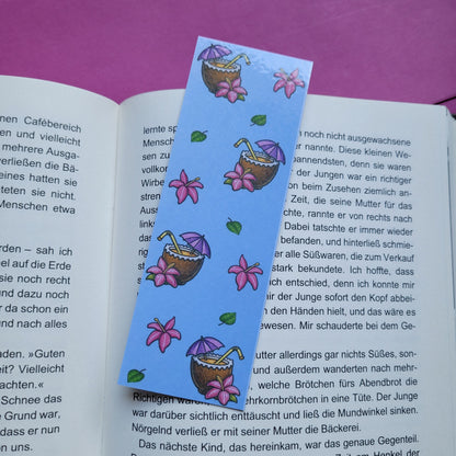 Standard-Lesezeichen „Kokosdrink“ - Sommerliche Lesefreude für dein Lieblingsbuch 🥥📚☀️✨