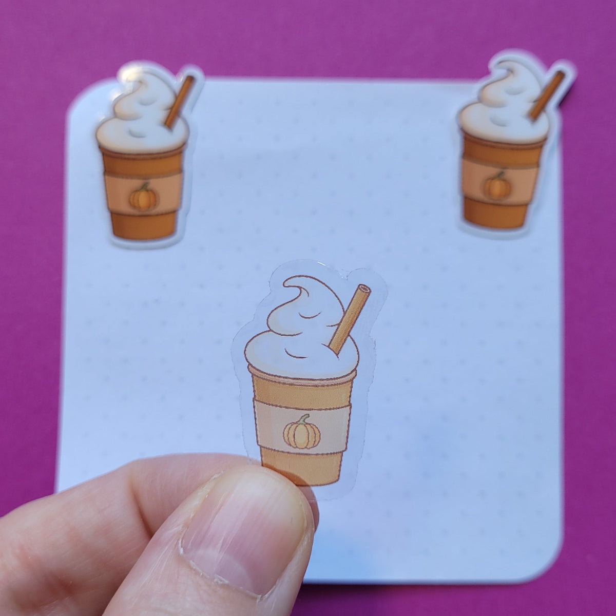 Sticker Pumpkin Spice Latte Mini 3er-Set transparent
