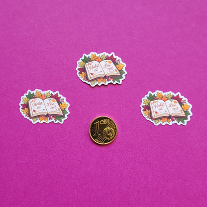 Sticker Herbst ist Lesezeit Mini 3er-Set matt