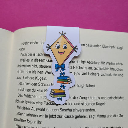 Magnet-Lesezeichen „Bücherdrachen“ 🐉📚🎏