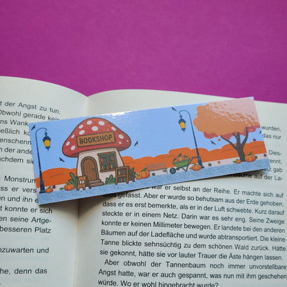 Standard-Lesezeichen Buchhandlung Fliegenpilz laminiert ohne Rand
