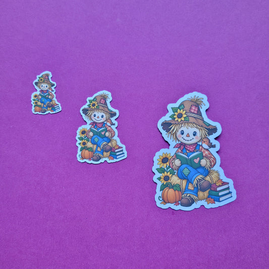 Sticker lesende Vogelscheuche