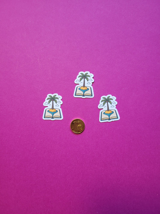 Sticker „Leseinsel“ - Dein Bücherurlaub zum Aufkleben 🏝️📚☀️✨