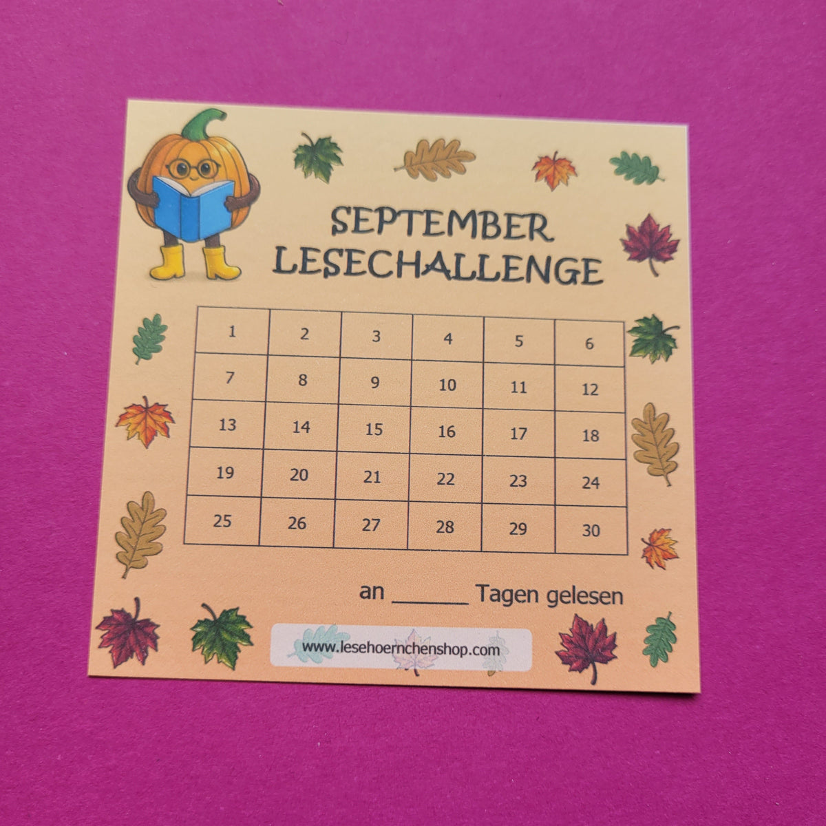 Lesetracker September Lesechallenge klassisch
