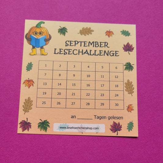Lesetracker September Lesechallenge klassisch