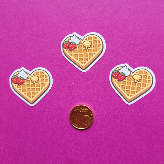 Sticker „Sommerwaffel“ - Süße Sommerstimmung zum Aufkleben 🧇🍓📚☀️✨