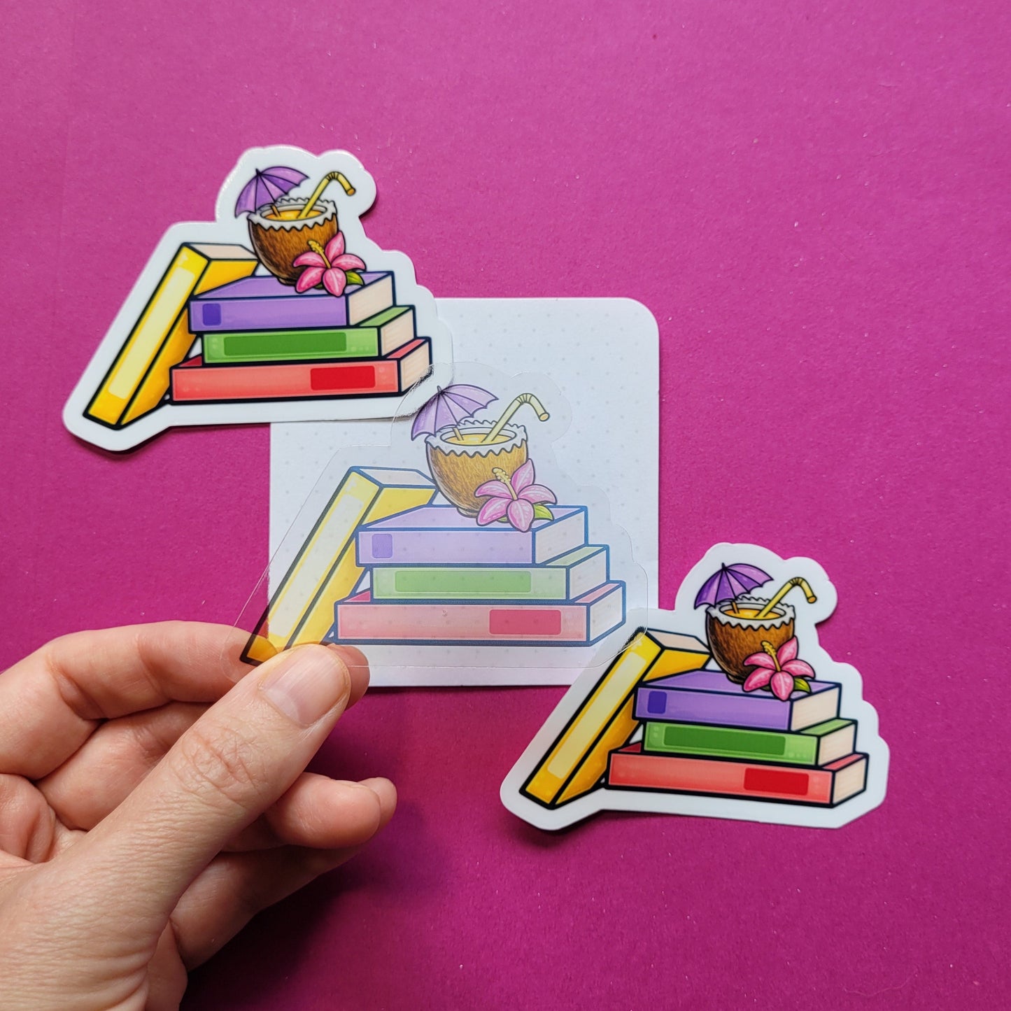 Sticker „Sommerbücher“ - Urlaubsfeeling für deine Lieblingsgegenstände 📚🥥☀️✨