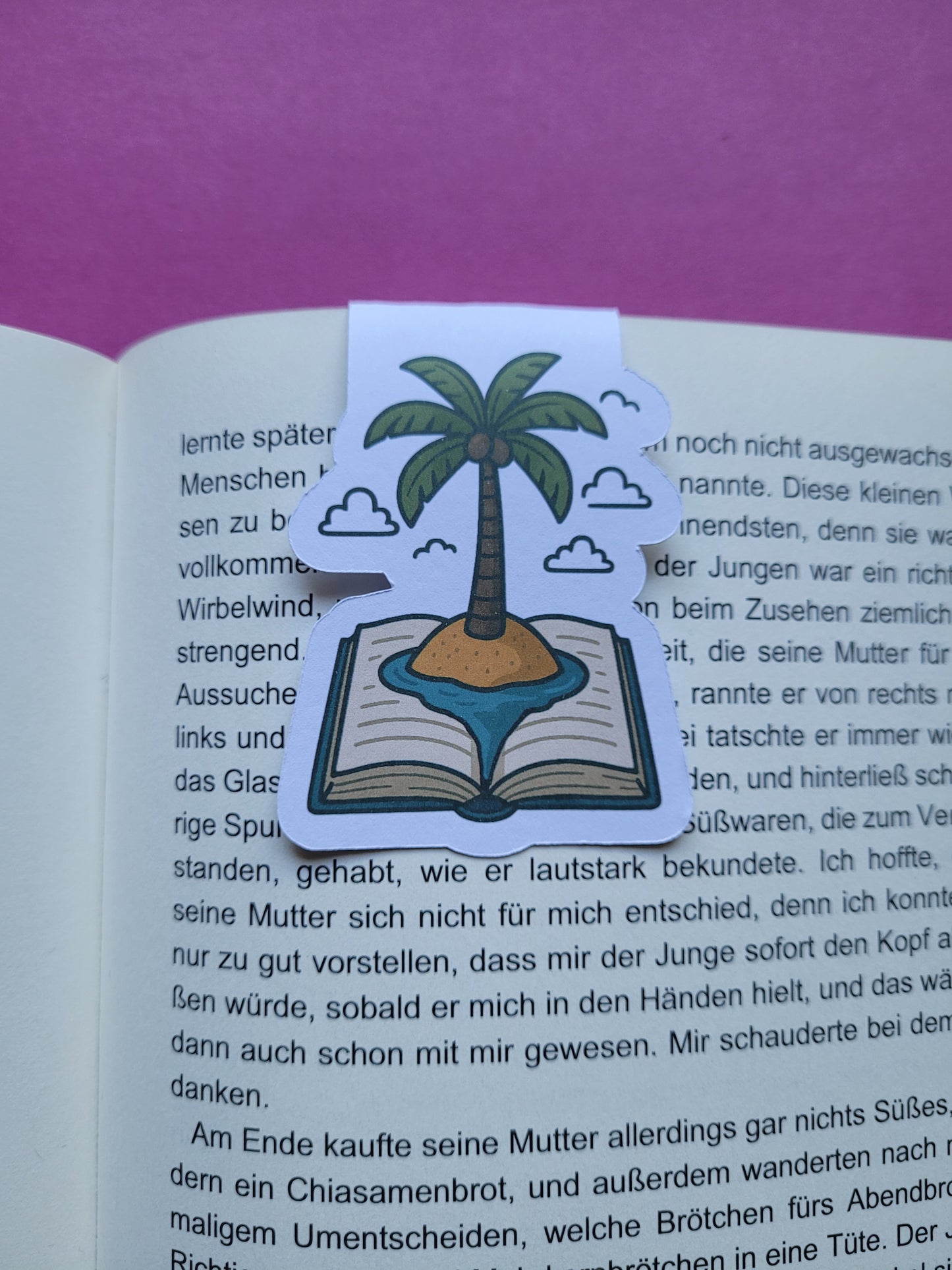 Magnet-Lesezeichen „Leseinsel“ - Dein kleiner Urlaub zwischen den Buchseiten 🏝️📚☀️✨
