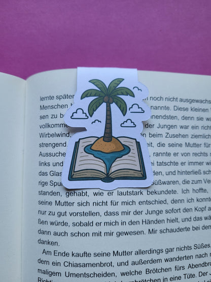Magnet-Lesezeichen „Leseinsel“ - Dein kleiner Urlaub zwischen den Buchseiten 🏝️📚☀️✨