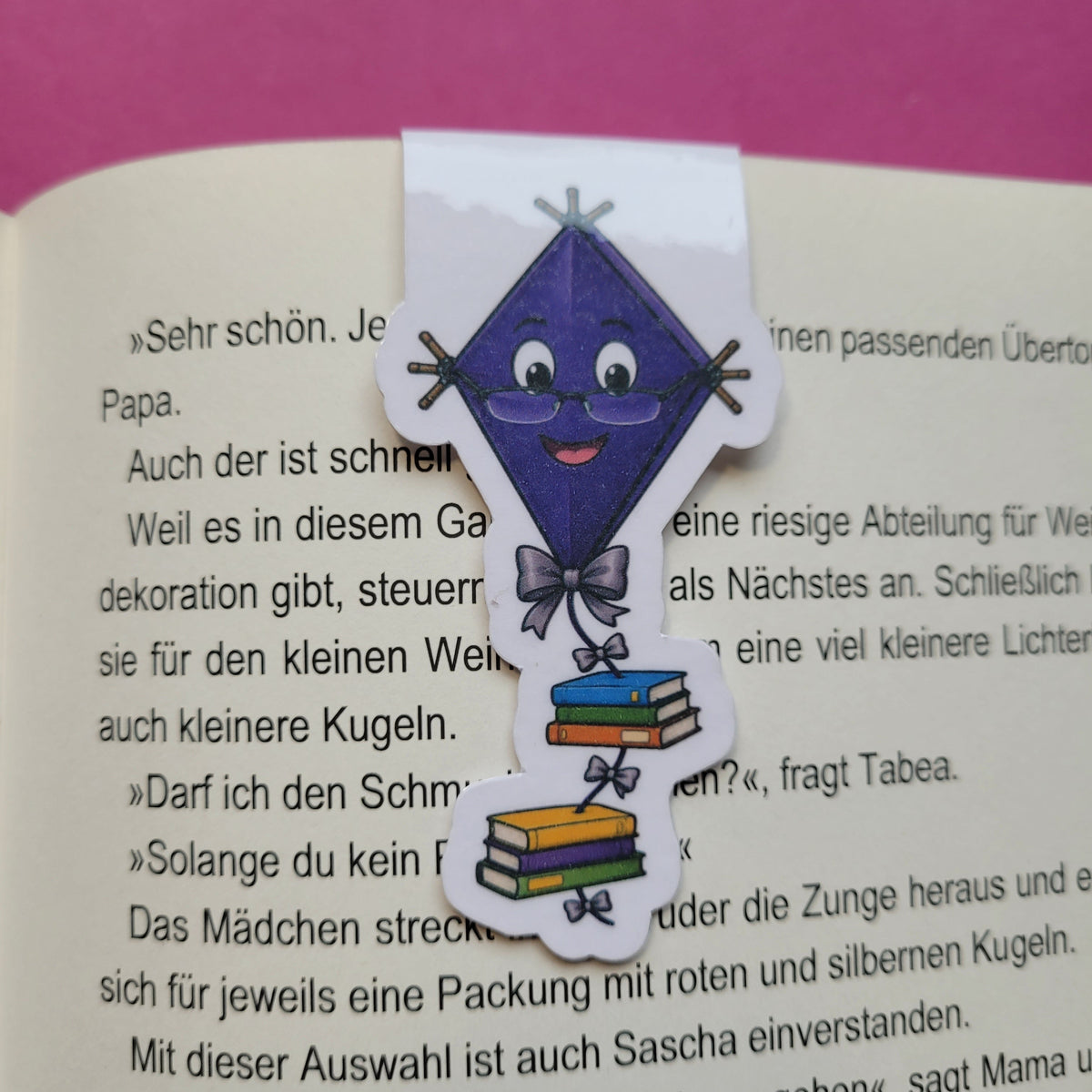Magnet-Lesezeichen „Bücherdrachen“ 🐉📚🎏