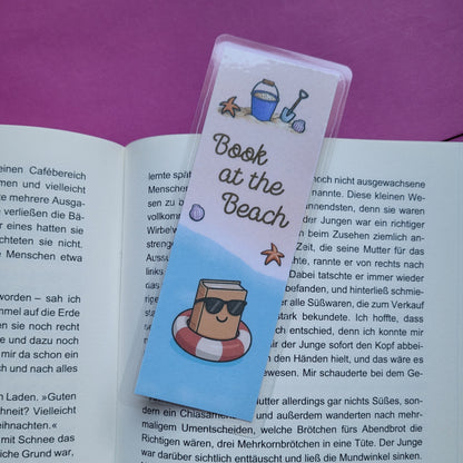 Standard-Lesezeichen „Book at the Beach“ - Sommer, Strand und jede Menge Bücherliebe 🏖️📚☀️✨