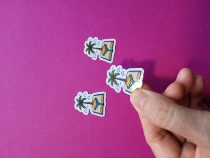 Sticker „Leseinsel“ - Dein Bücherurlaub zum Aufkleben 🏝️📚☀️✨