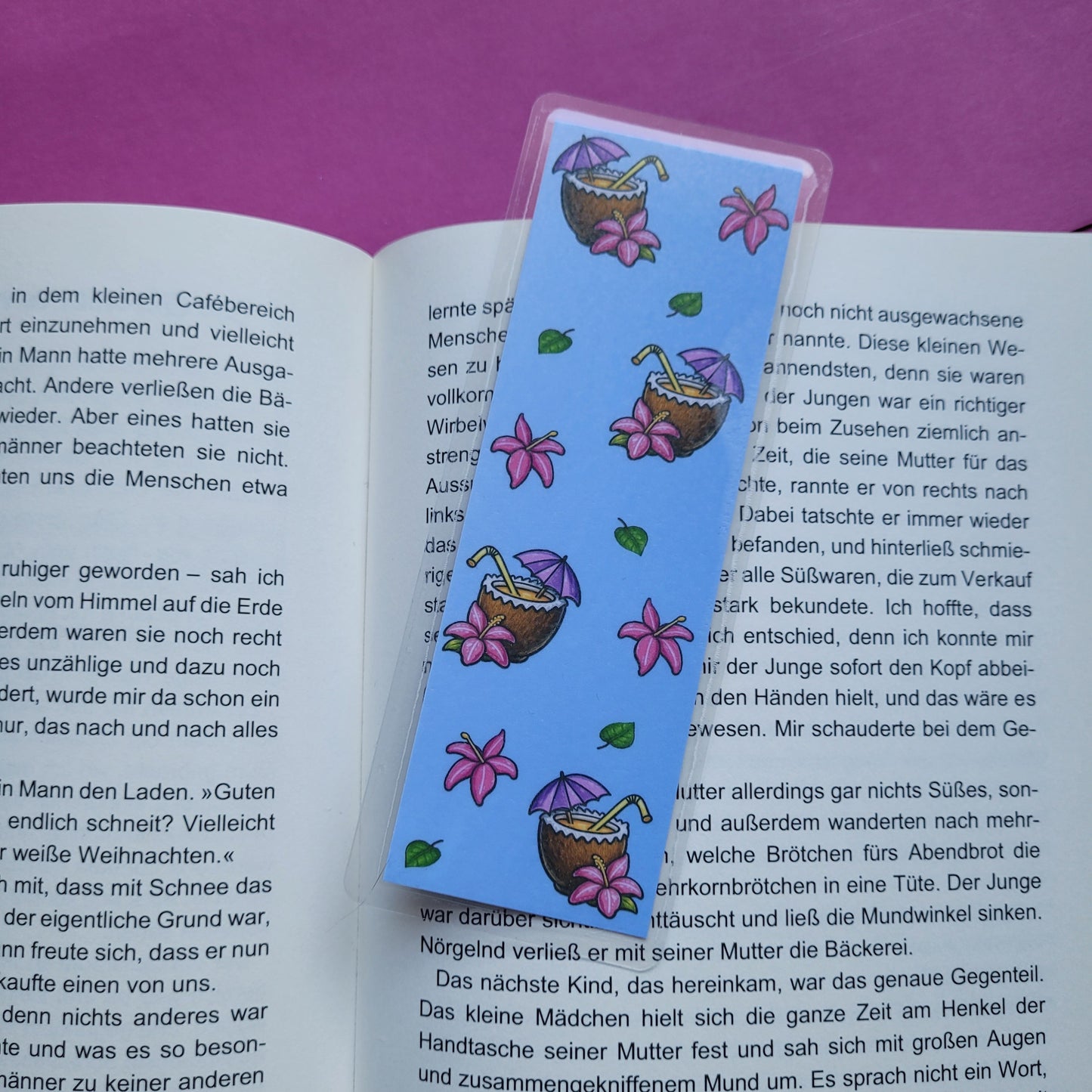 Standard-Lesezeichen „Kokosdrink“ - Sommerliche Lesefreude für dein Lieblingsbuch 🥥📚☀️✨