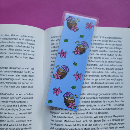 Standard-Lesezeichen „Kokosdrink“ - Sommerliche Lesefreude für dein Lieblingsbuch 🥥📚☀️✨