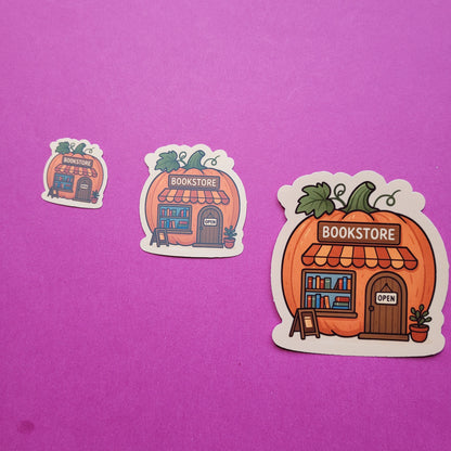 Sticker Buchhandlung Kürbis