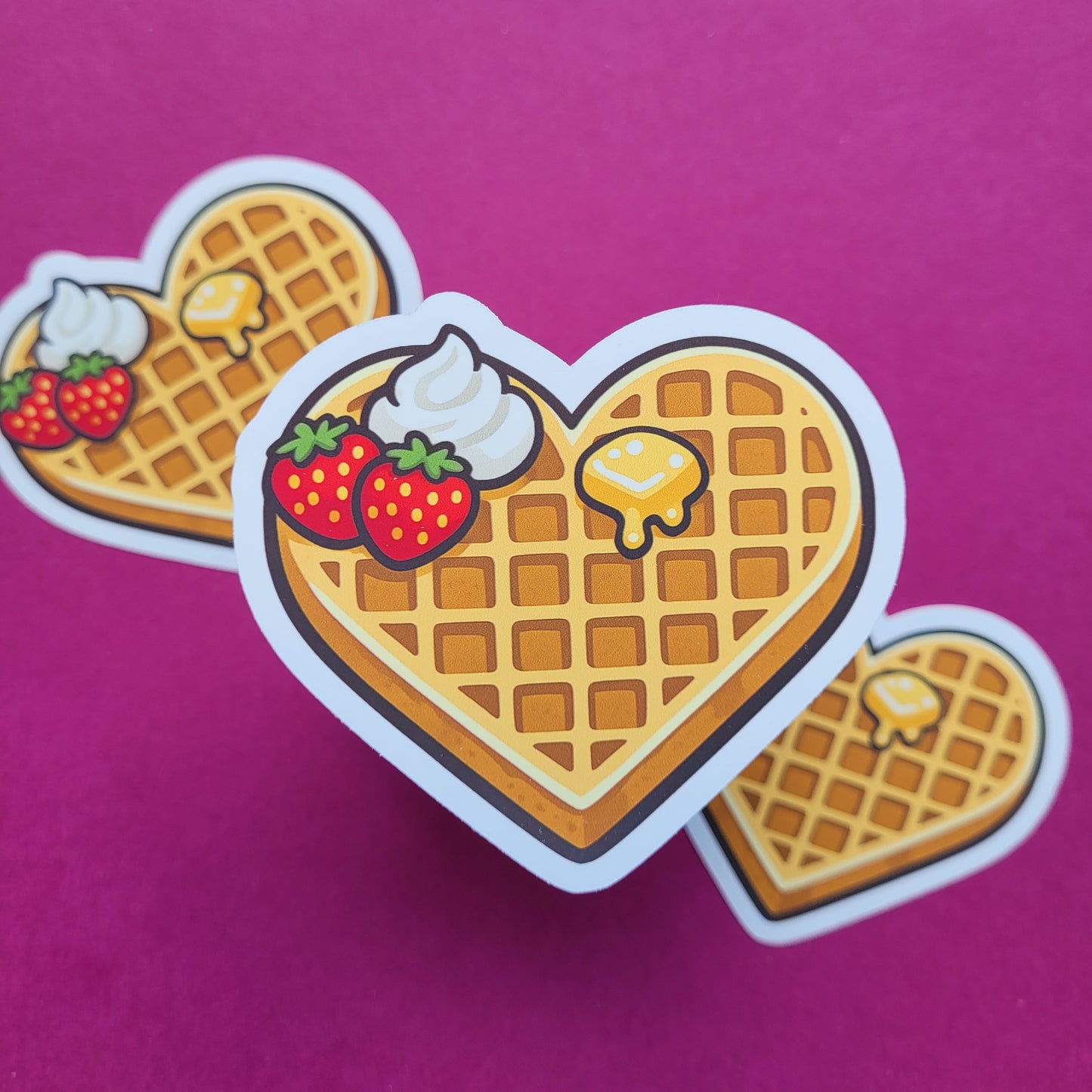 Sticker „Sommerwaffel“ - Süße Sommerstimmung zum Aufkleben 🧇🍓📚☀️✨