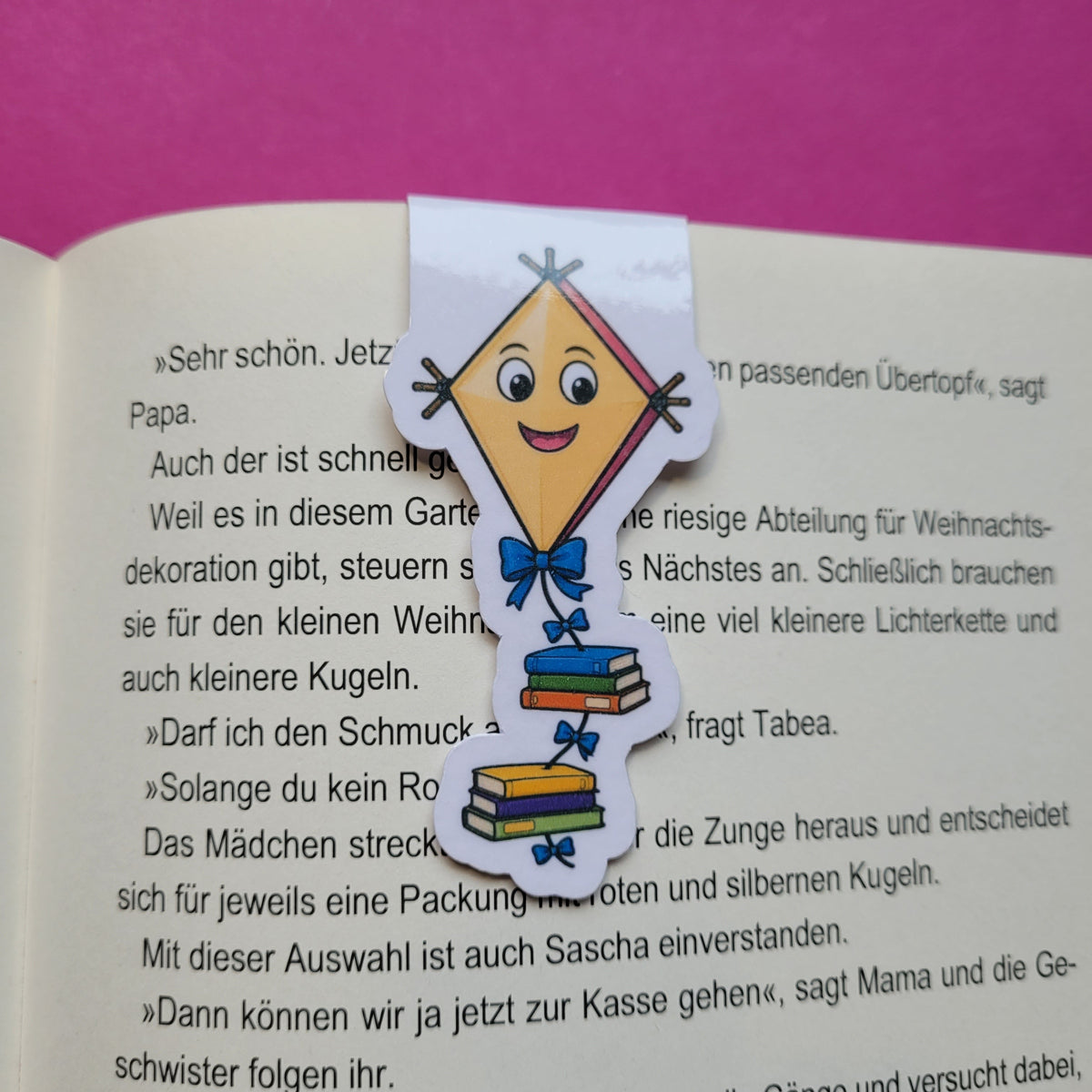 Magnet-Lesezeichen „Bücherdrachen“ 🐉📚🎏