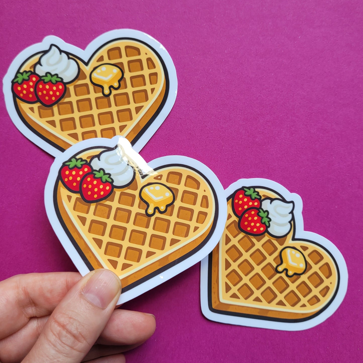 Sticker „Sommerwaffel“ - Süße Sommerstimmung zum Aufkleben 🧇🍓📚☀️✨
