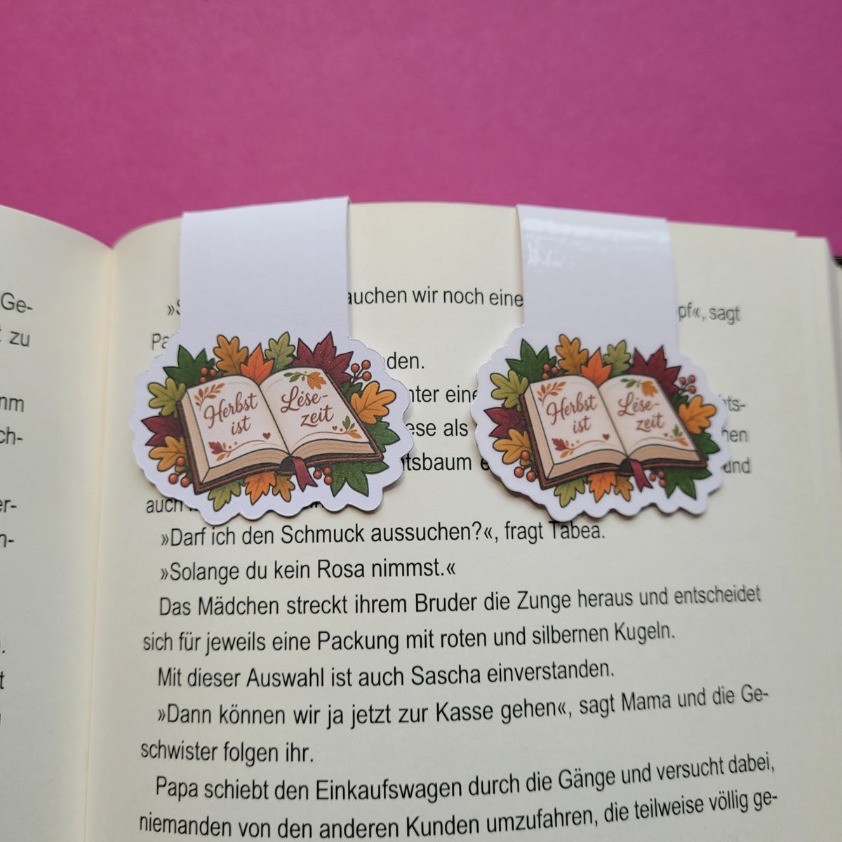 Magnet-Lesezeichen "Herbst ist Lesezeit"