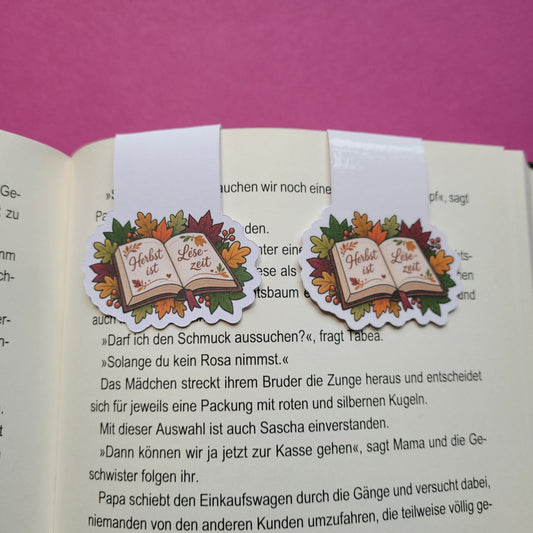 Magnet-Lesezeichen "Herbst ist Lesezeit"
