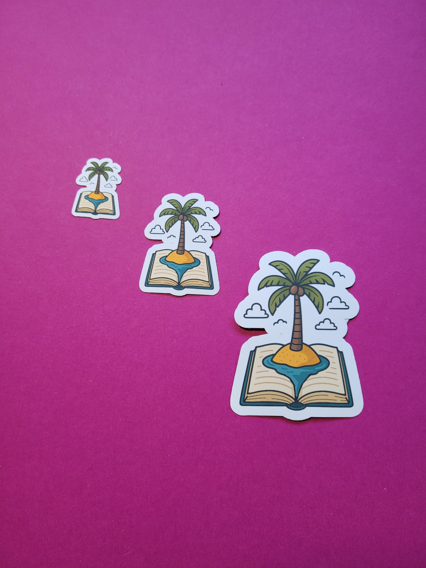 Sticker „Leseinsel“ - Dein Bücherurlaub zum Aufkleben 🏝️📚☀️✨