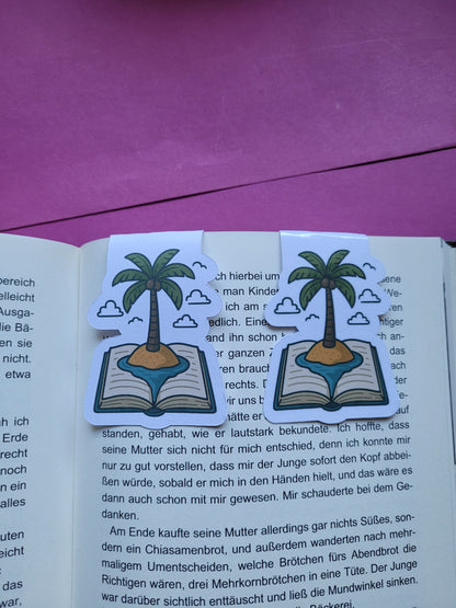 Magnet-Lesezeichen „Leseinsel“ - Dein kleiner Urlaub zwischen den Buchseiten 🏝️📚☀️✨