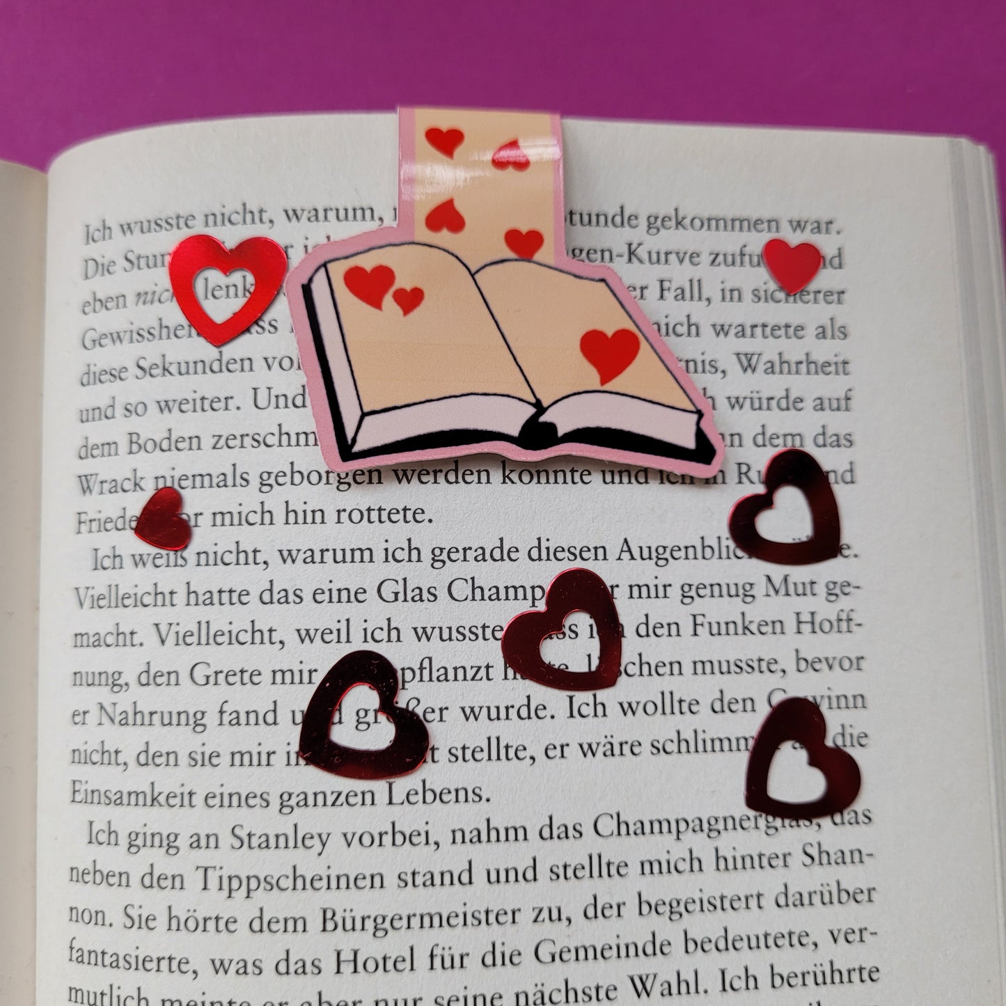 Magnet-Lesezeichen "Herzensbuch"