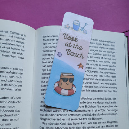 Standard-Lesezeichen „Book at the Beach“ - Sommer, Strand und jede Menge Bücherliebe 🏖️📚☀️✨
