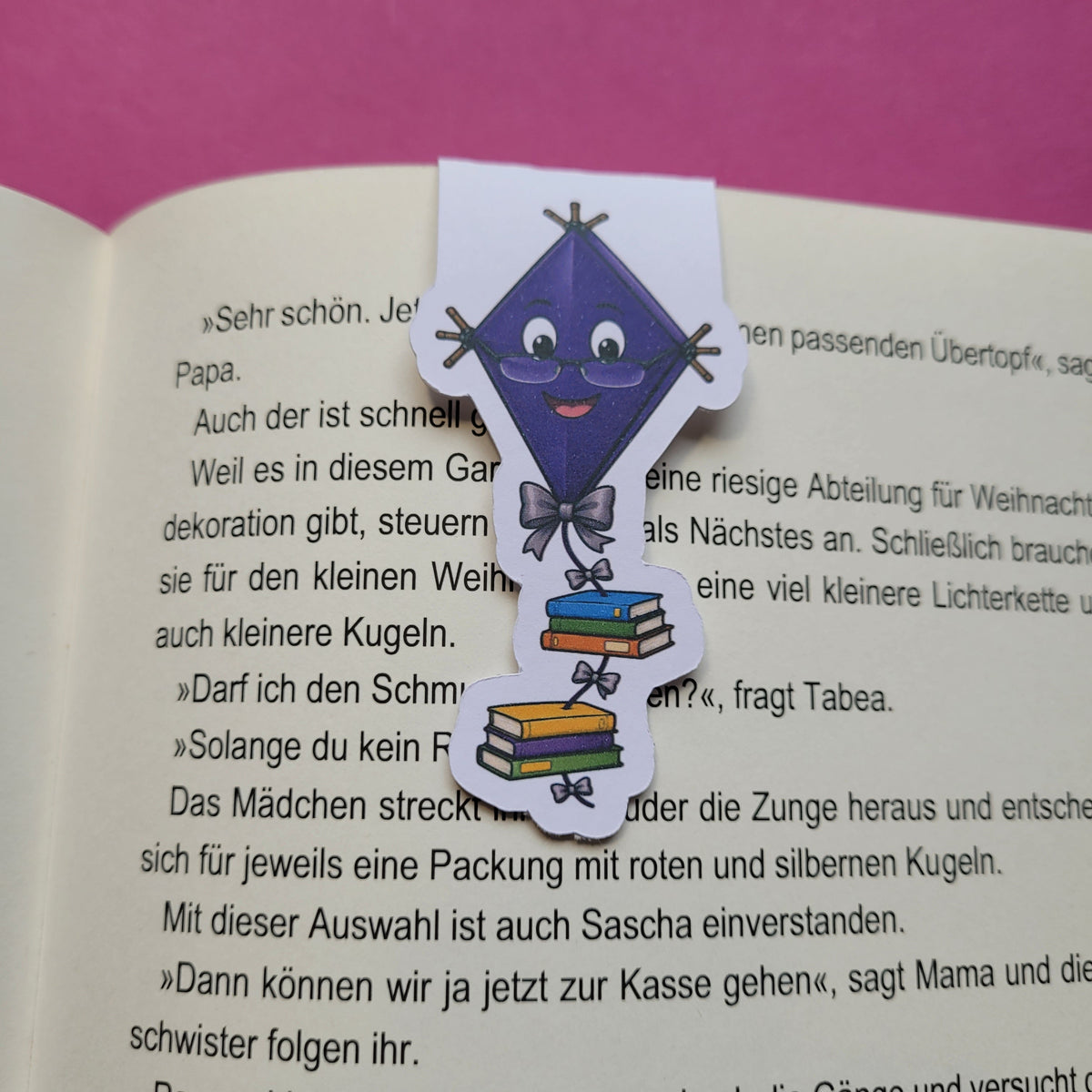 Magnet-Lesezeichen „Bücherdrachen“ 🐉📚🎏