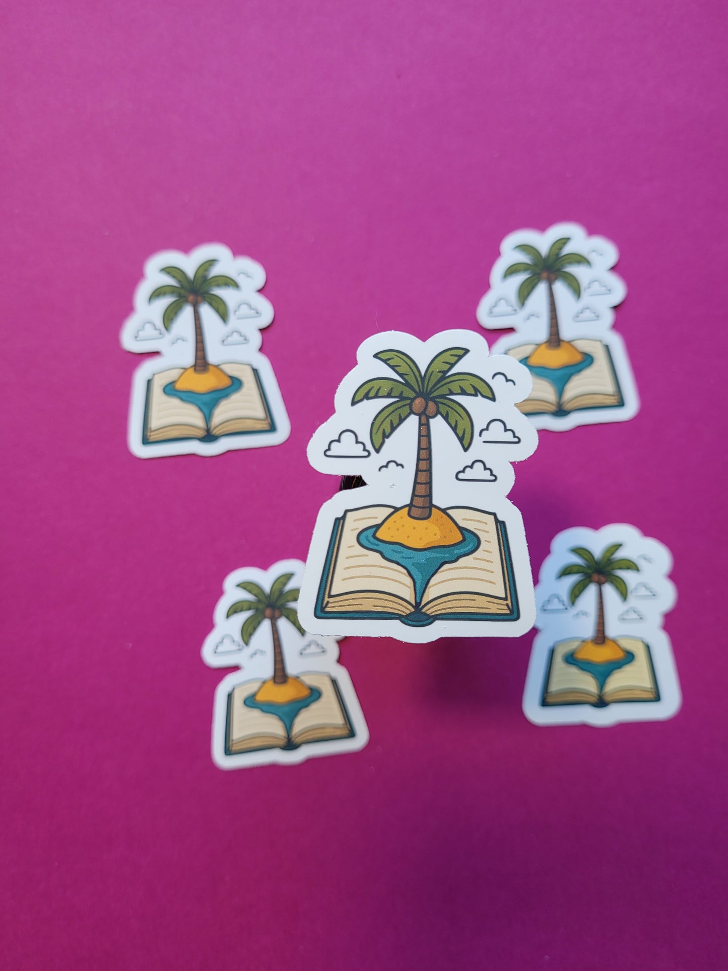 Sticker „Leseinsel“ - Dein Bücherurlaub zum Aufkleben 🏝️📚☀️✨