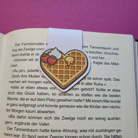 Magnet-Lesezeichen „Sommerwaffel“ - Ein süßer Leckerbissen für deine Lesestunden 🧇🍓📚☀️✨